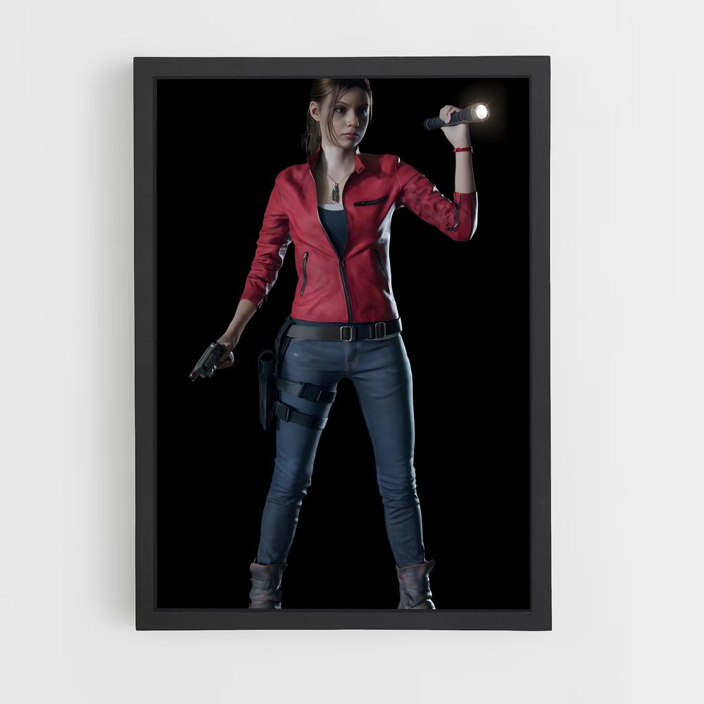 Poster Claire Redfield : Survivante des Ombres – affiche Resident Evil (vue 2)